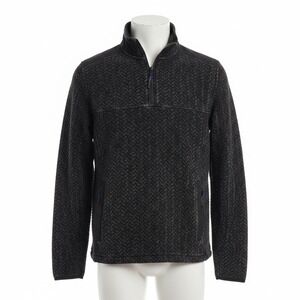 Chubbies The Back to Basic Quilted Quarter-Zip Mens Small Charcoal Grey Pullover